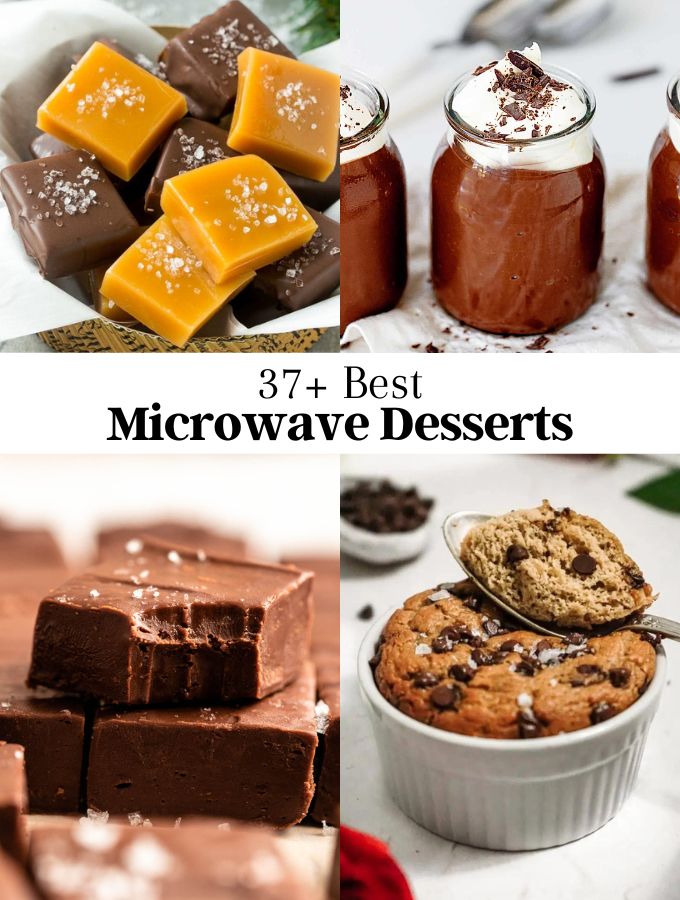 Image of 4 microwave Desserts photos.
