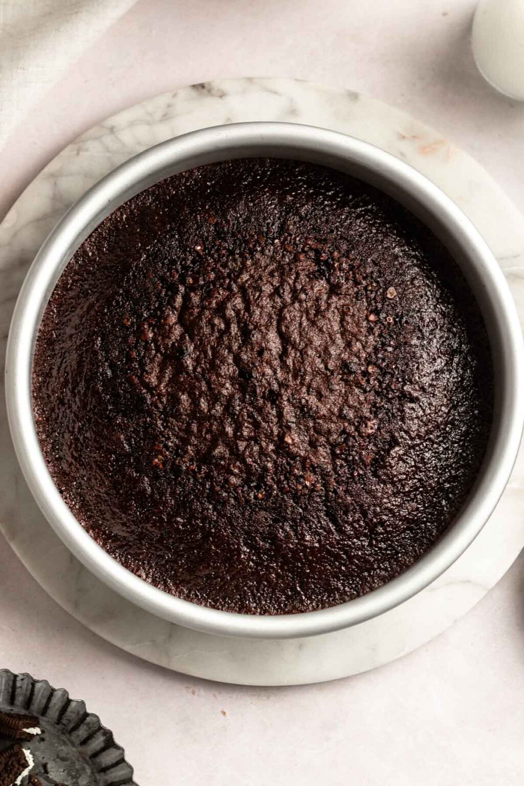 Chocolate Oreo Cake w/ Oreo Frosting (One Bowl) - Rich And Delish