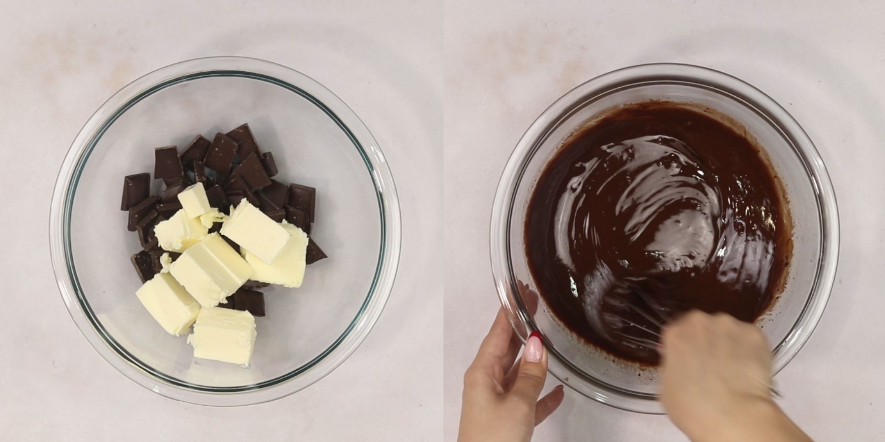 Brownies process shots.