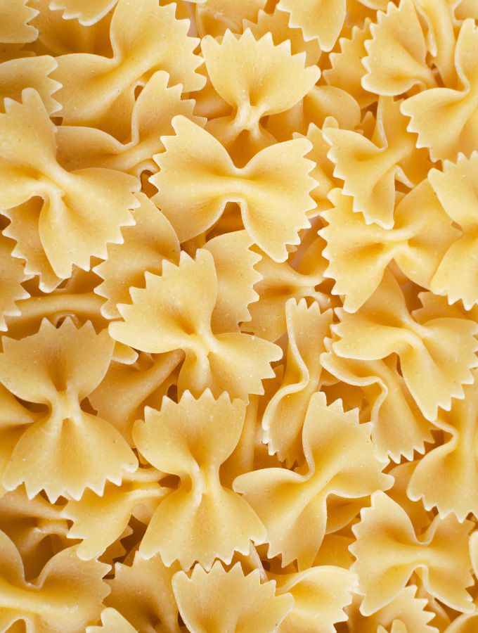 Pile of Farfalle pasta