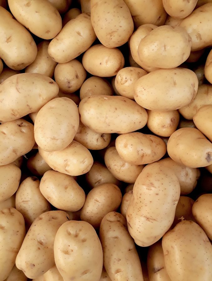 A pile of potatoes.