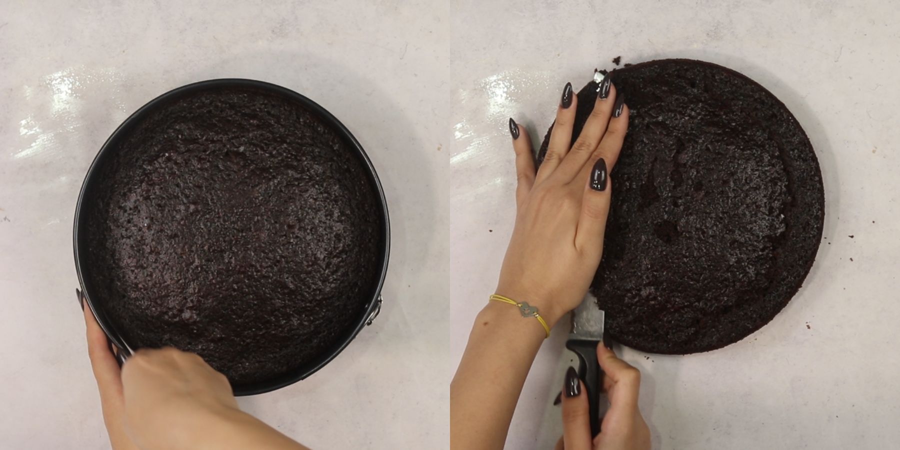 Cake process shots.