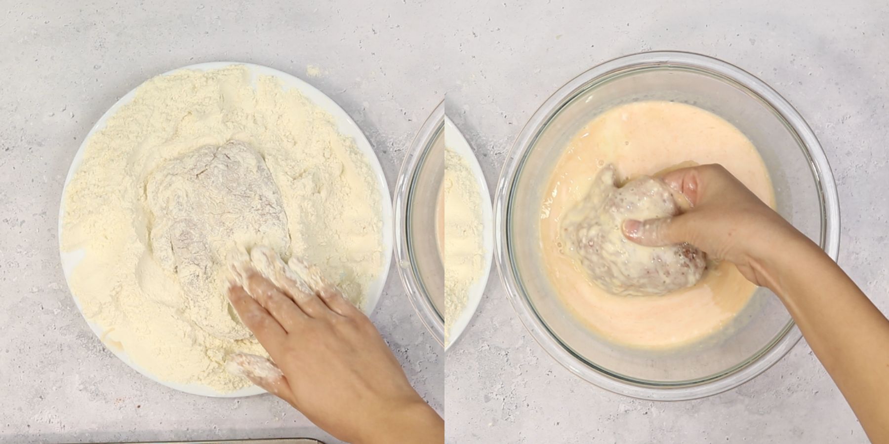 Nashville hot chicken sandwich process shots.