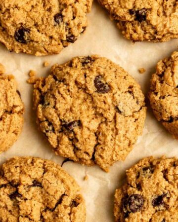 Top of 5 Ingredient peanut butter cookies.