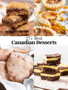 Image of 4 Canadian desserts photos.