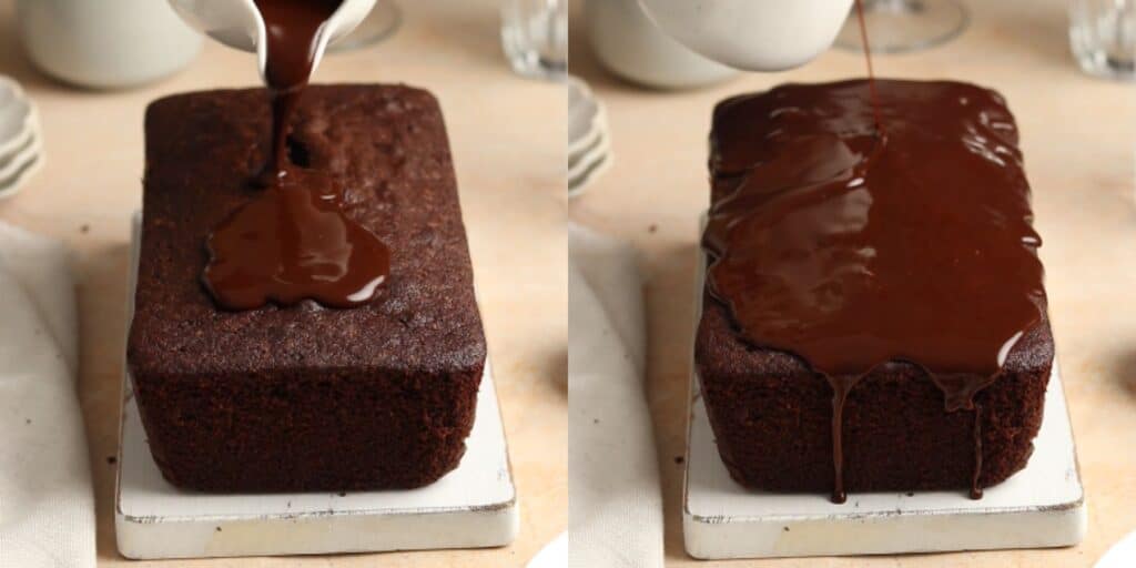 Chocolate Pound Cake w/ Chocolate Ganache - Rich And Delish