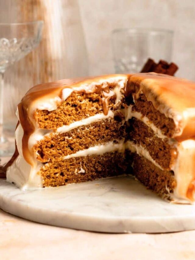 Pumpkin Cake w/ Cream Cheese Frosting