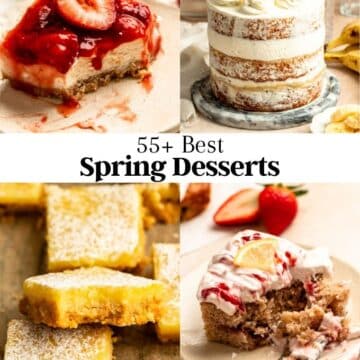 Image of 4 spring desserts photos.