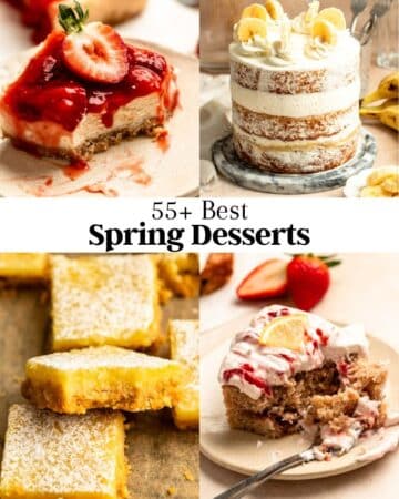 Image of 4 spring desserts photos.