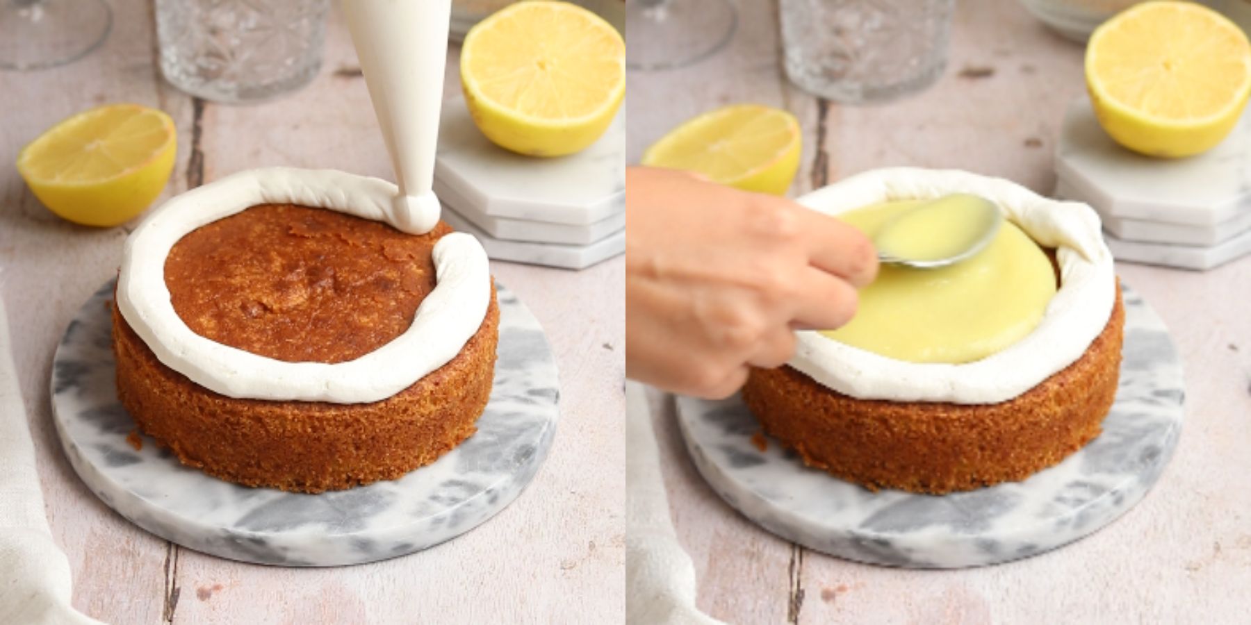 Cake process shots.