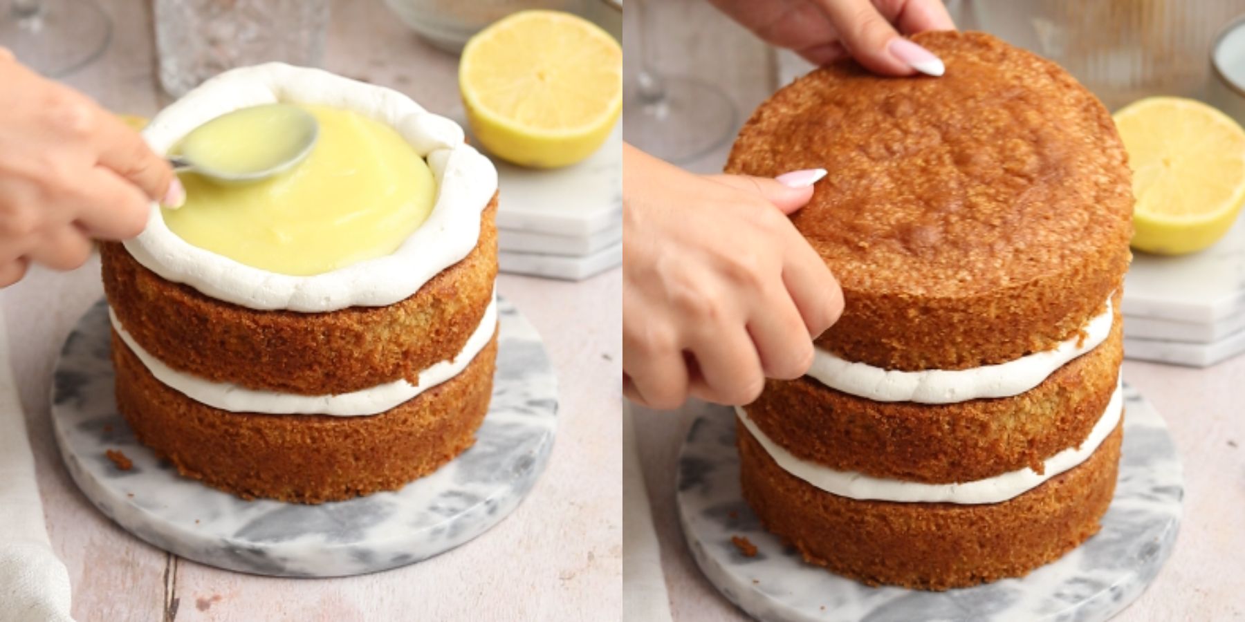 Cake process shots.
