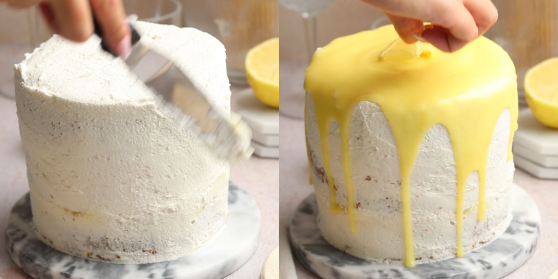 Cake process shots.
