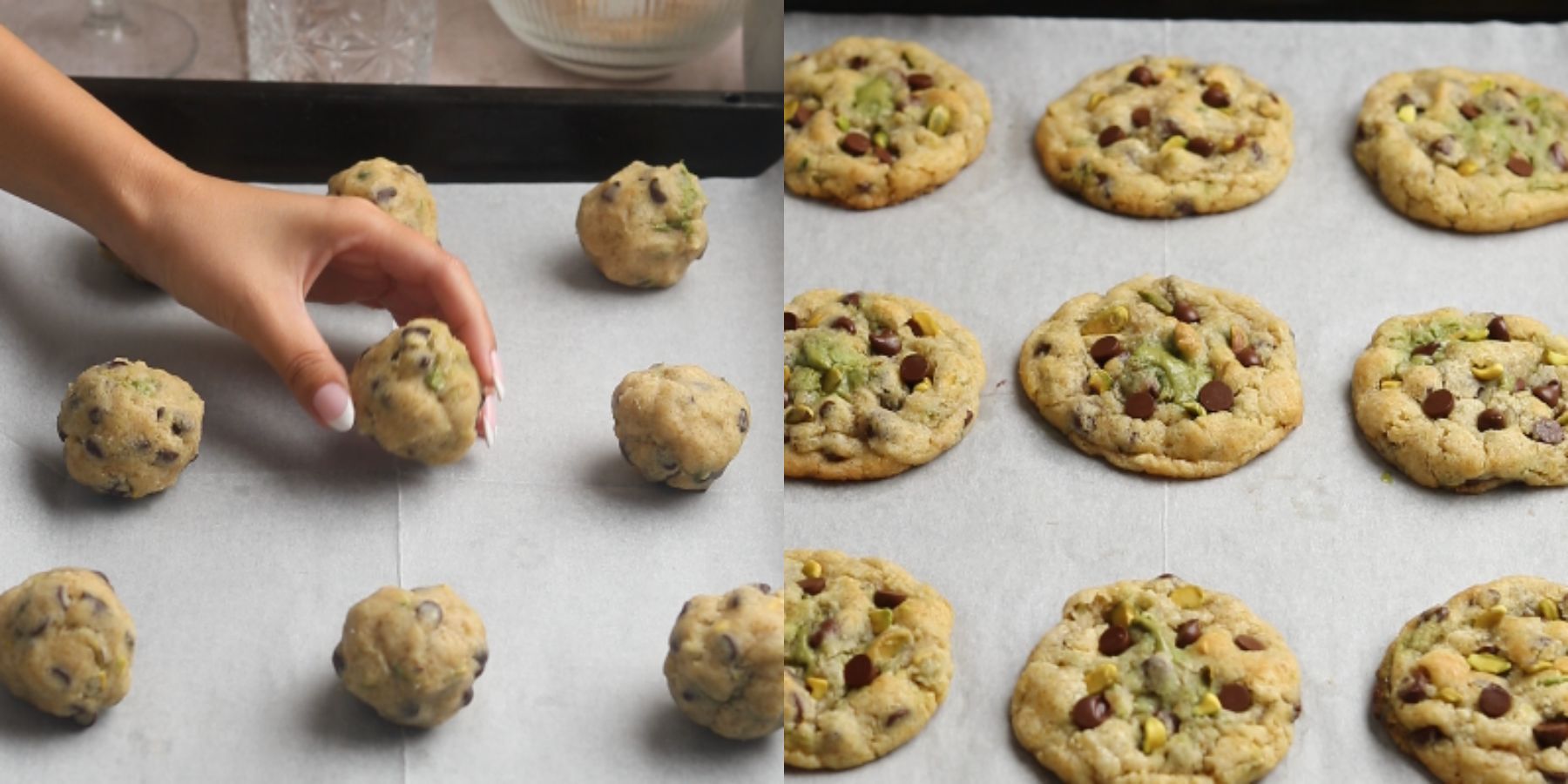 Cookies process shots.