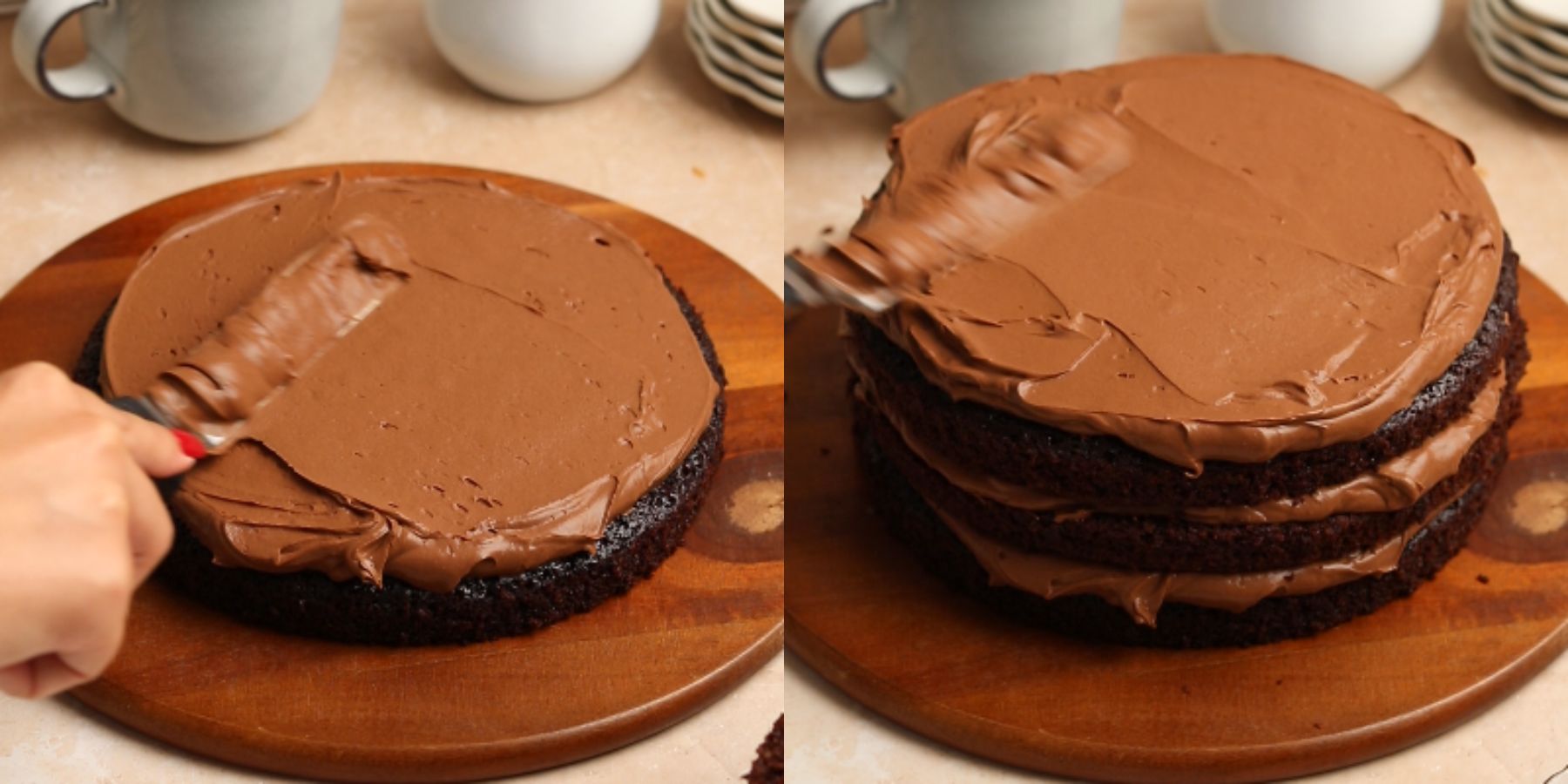Cake process shots.