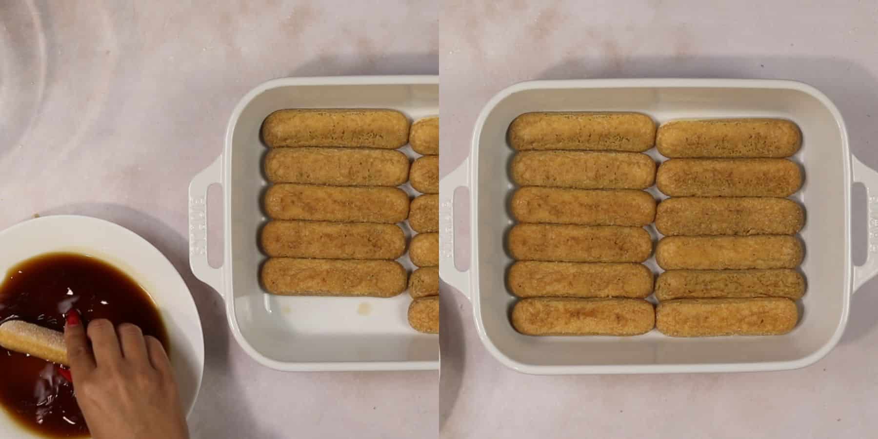 Tiramisu process shots.