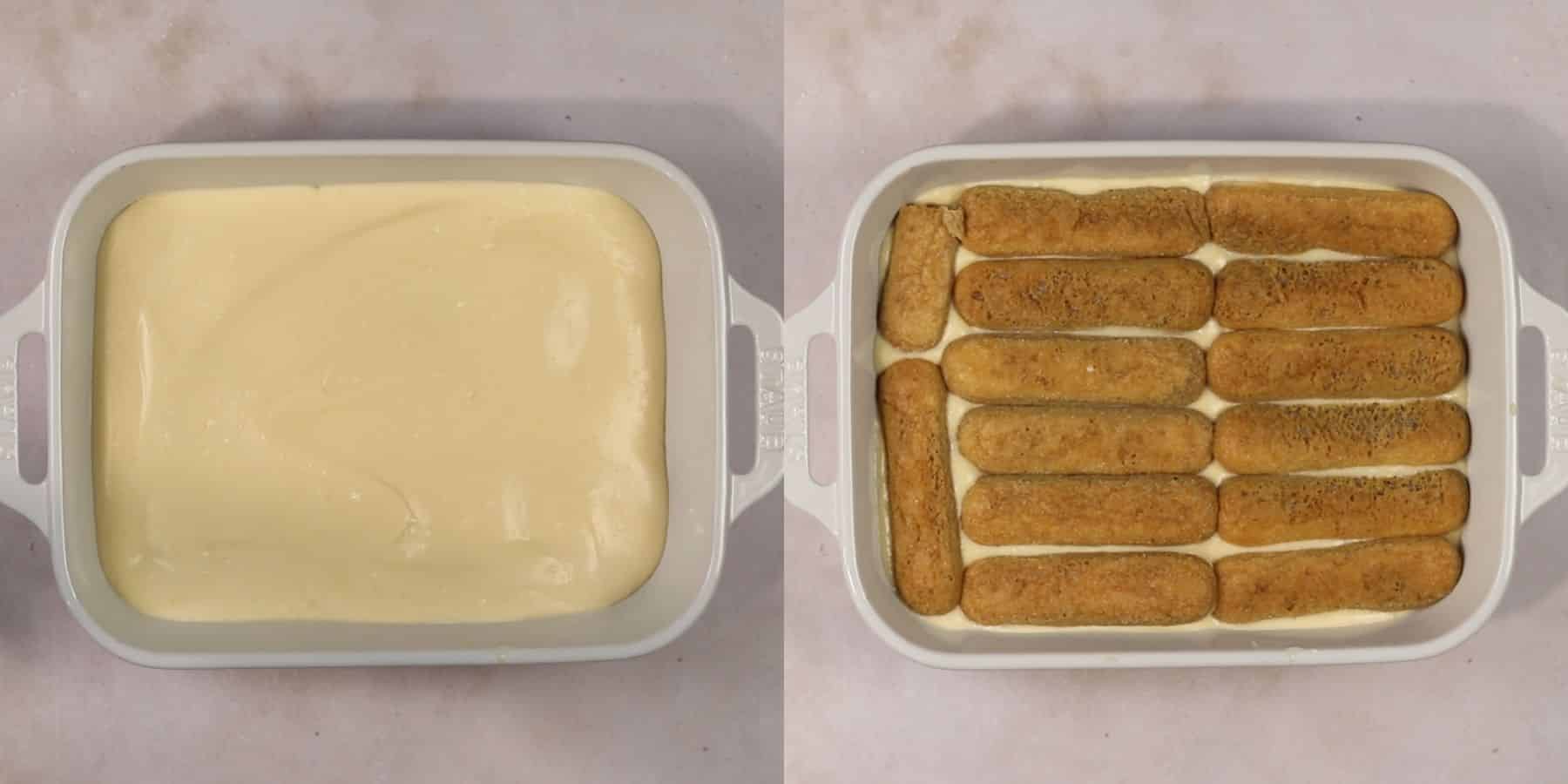 Tiramisu process shots.