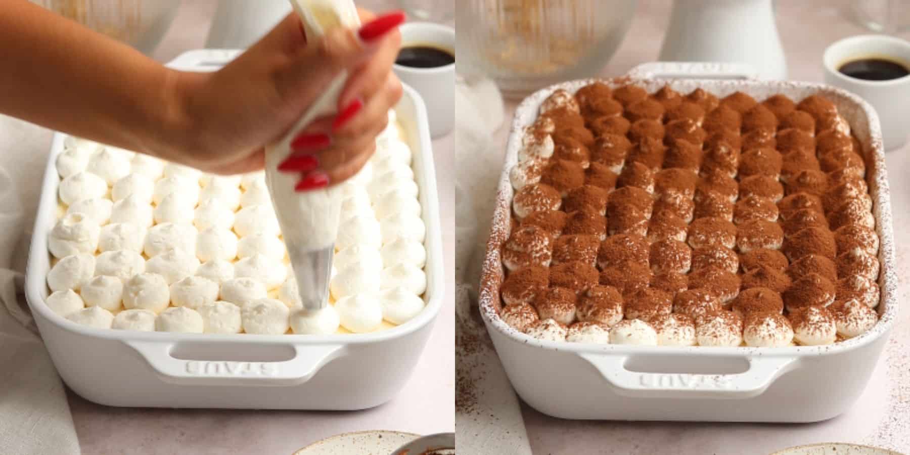Tiramisu process shots.