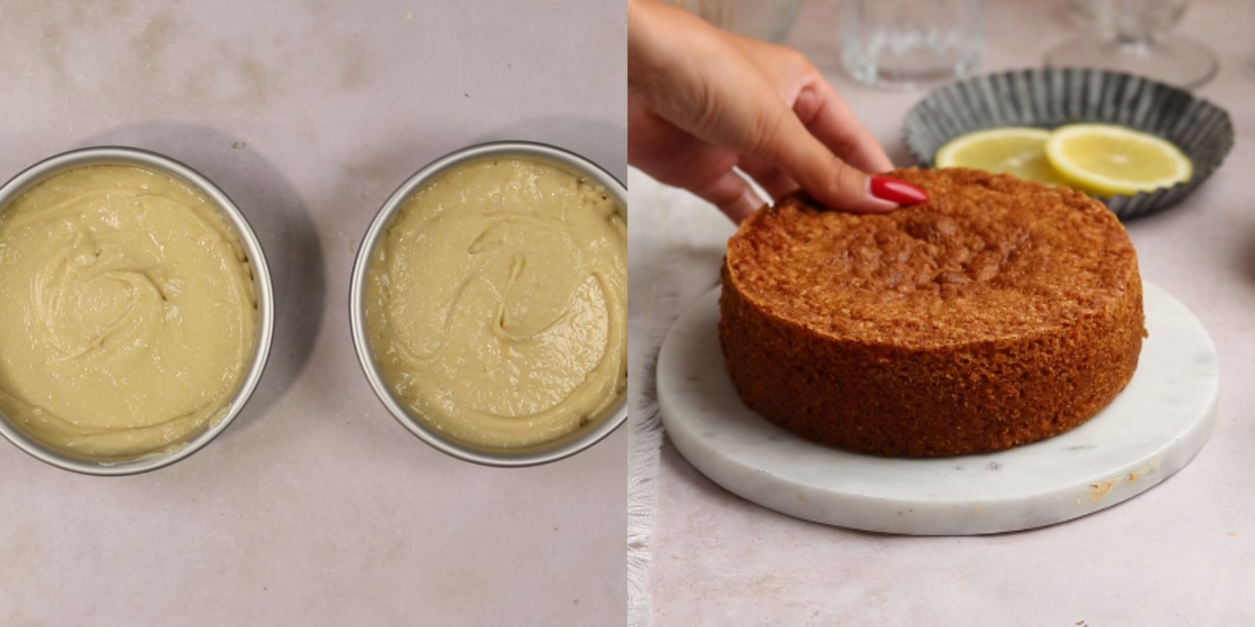 Cake process shots.