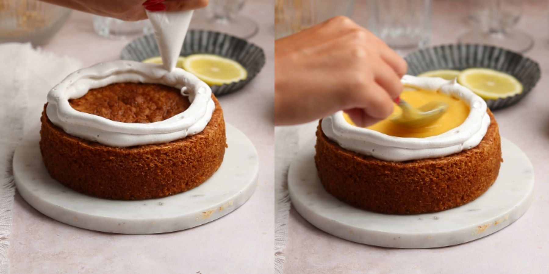 Cake process shots.