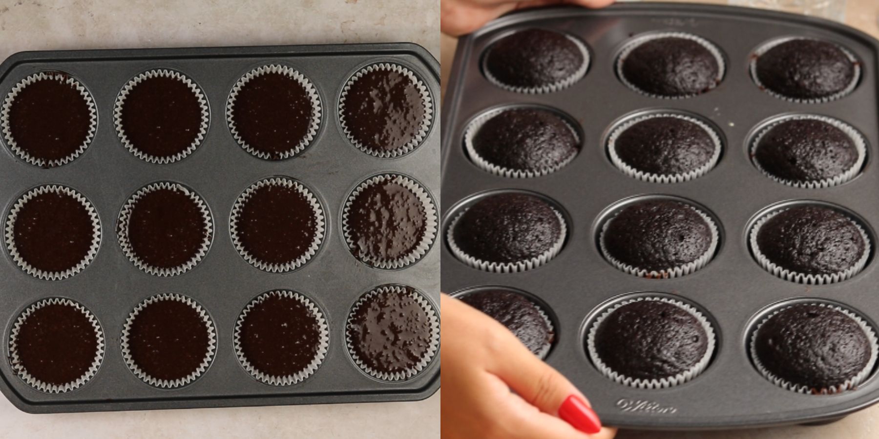 Cupcakes process shots.