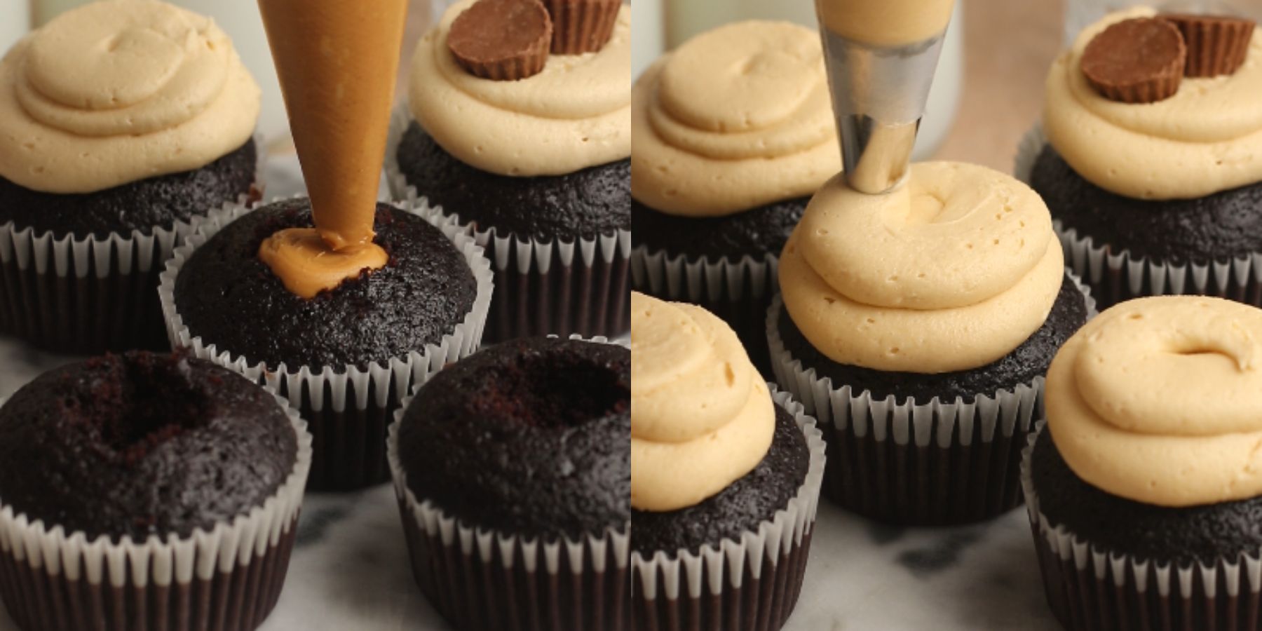 Cupcakes process shots.