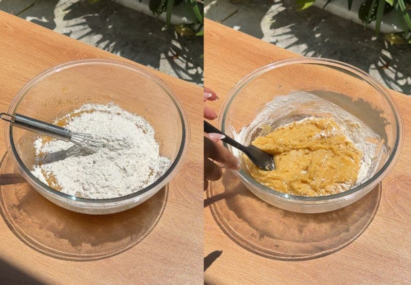 Scoopable cookies process shots.