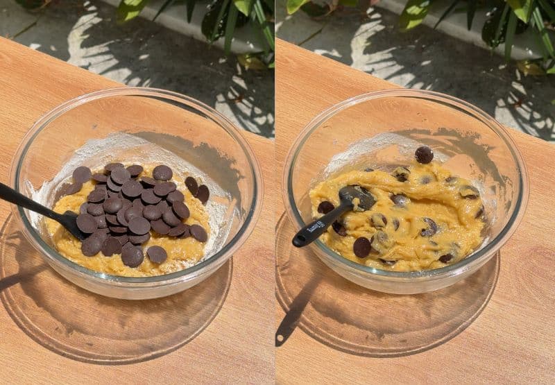 Scoopable cookies process shots.