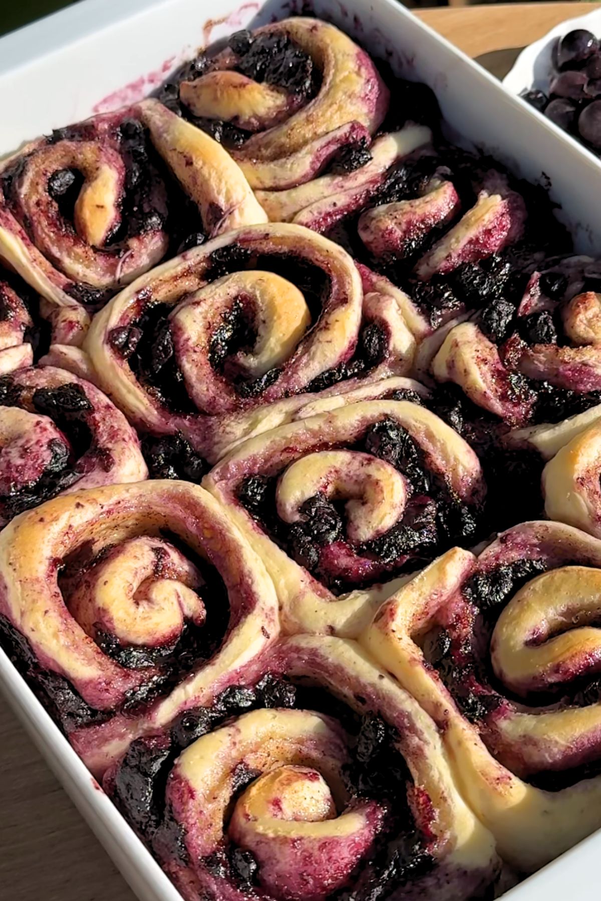 Blueberry cinnamon rolls without the frosting.